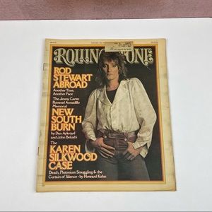 Vintage Rolling Stone Magazine Rod Stewart January 13, 1977 Music Art Rock